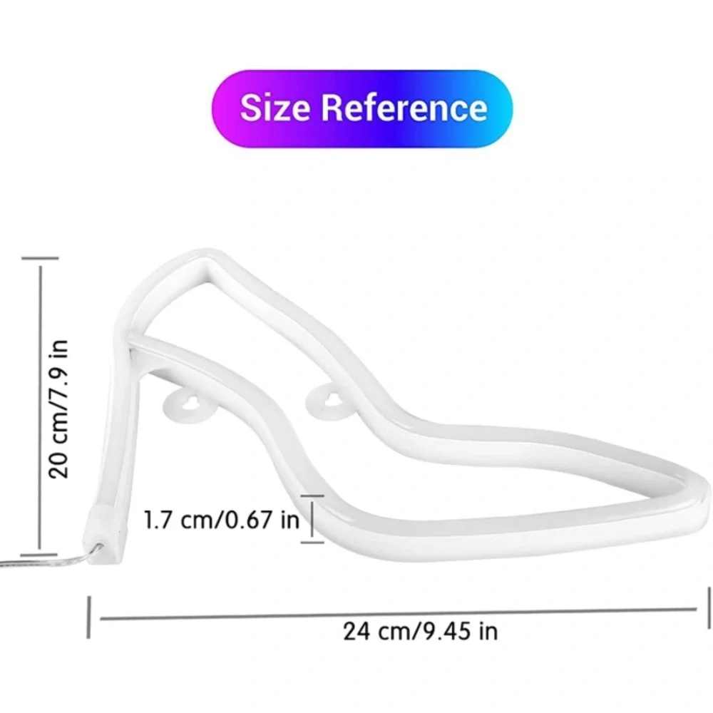 High heel pink neon light